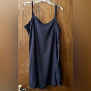 Evelyn Bobbie High Low Slip Dress Navy Size L